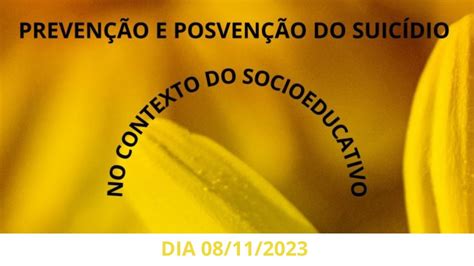 Capacitação em Prevenção e Posvenção do Suicídio no contexto do