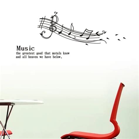 % melodious musical notation vinyl wall stickers quotes for living room ...