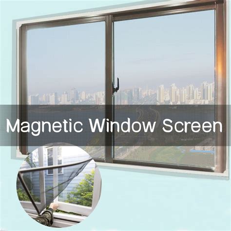 Diy Customize Magnetic Window Screen Windows Washable Curtain Anti Fly