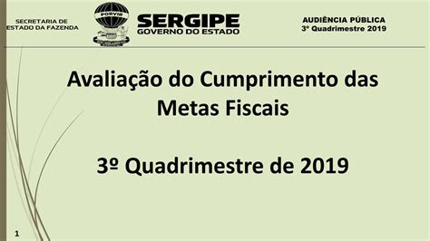 Pdf Avalia O Do Cumprimento Das Metas Fiscais Quadrimestre De