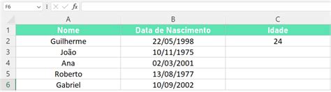 Calcular Idade No Excel Smart Planilhas