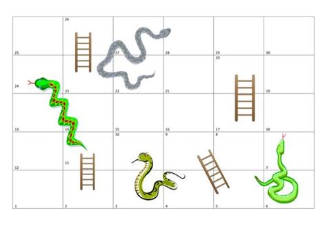 Snakes And Ladders Template 2 Teaching Resources Snakes And