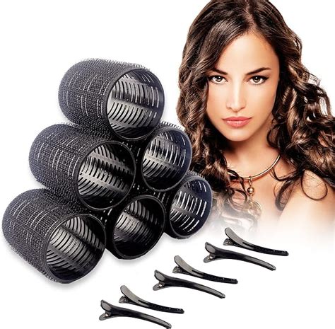 Mirzian Pcs Jumbo Hair Rollers Heatless Self Grip Velcro Curlers