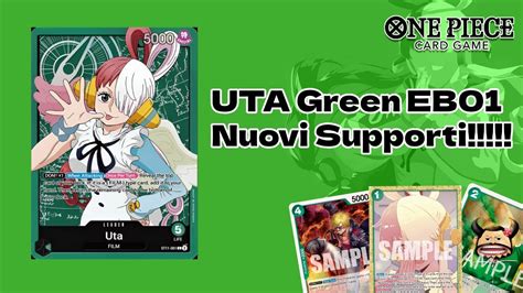 New Uta Green EB01 One Piece TCG ITA Nuovi Supporti Film Per UTA