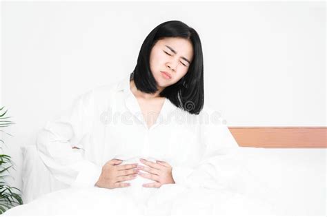 Unhappy Asian Woman Suffering From Toothache Sore Swollen And