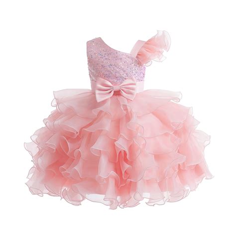 Generic Pageant Dresses for Girls Sequins Bow Cake Puffy Dinner