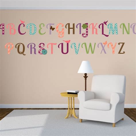 Alphabet Wall Decal Etsy