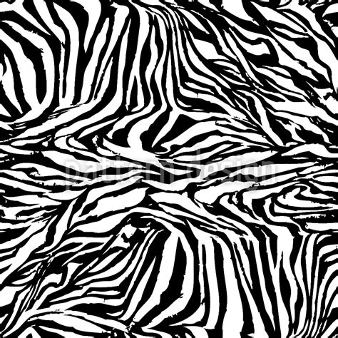 Zebra Black And White Seamless Vector Pattern Design