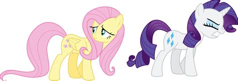 FlutterShy and Rarity by aqua-pony on DeviantArt