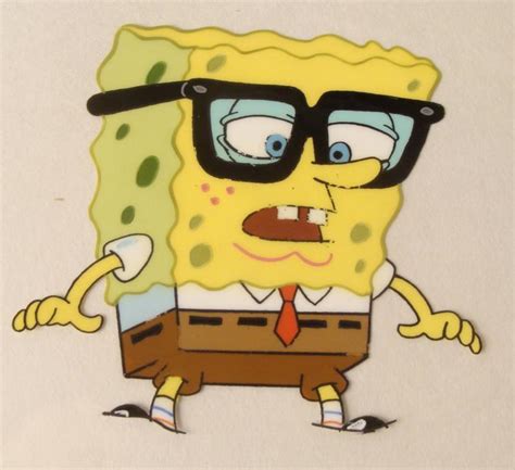 Spongebob Original Animation Art Glasses Green Cel