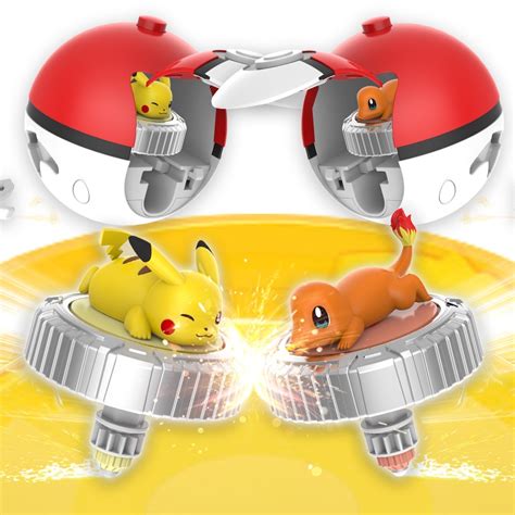 ของแท้ Pokémon Magic Spinning Top Toy Pikachu Spinning Fighting