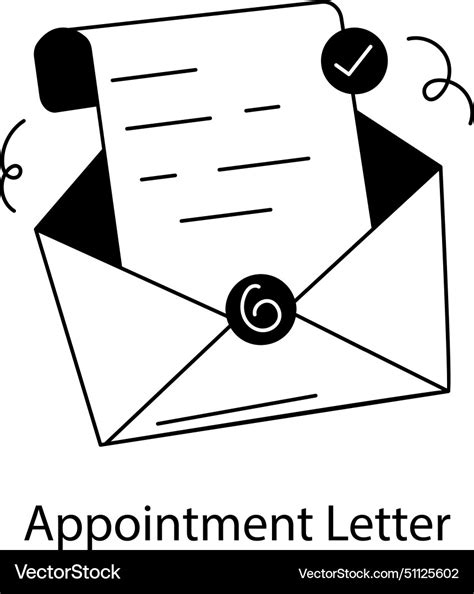 Appointment Letter Royalty Free Vector Image Vectorstock