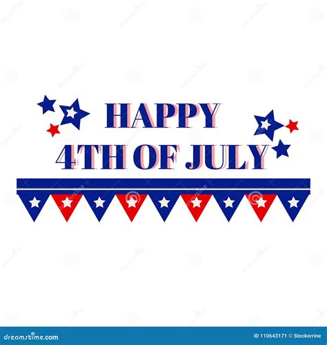 Happy Fourth of July. United States Independence Day Greeting Stock ...