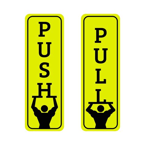 Signs ByLITA Vertical Push and Pull Door Signs (Gym Fun) Door Sign