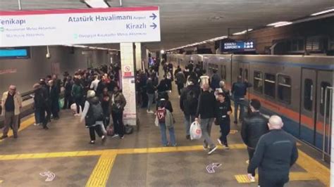 Stanbulda Metro Ar Zas Yolcular Tahliye Edildi Son Dakika Milliyet