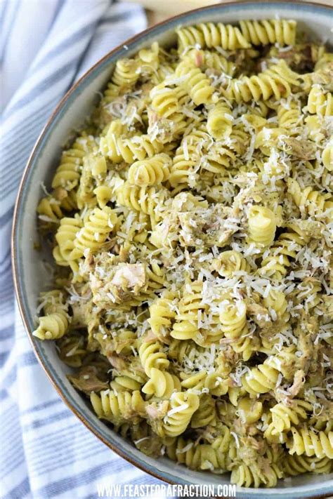 Tuna Pesto Pasta Recipe Feast For A Fraction