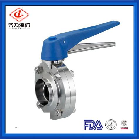 Sanitary Stainless Steel Tri Clover Compatible Butterfly Valve Pull Trigger Valve And