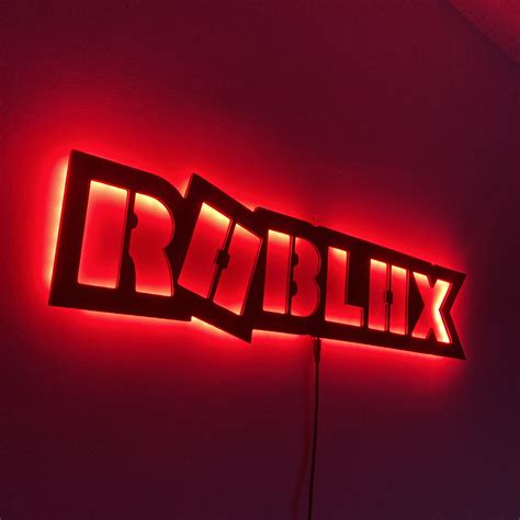 LED Lighted Roblox Inspired Wall Art Roblox Video Game Art - Etsy