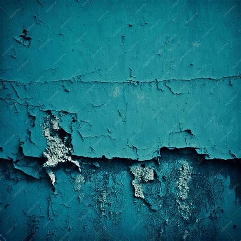 Premium Ai Image A Blue Wall With Peeling Paint And A Large White Crack In The Middle