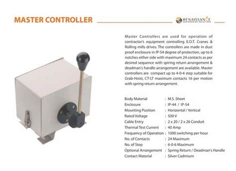 Mild Steel Gravity Crane Master Controller Thermocouple At In