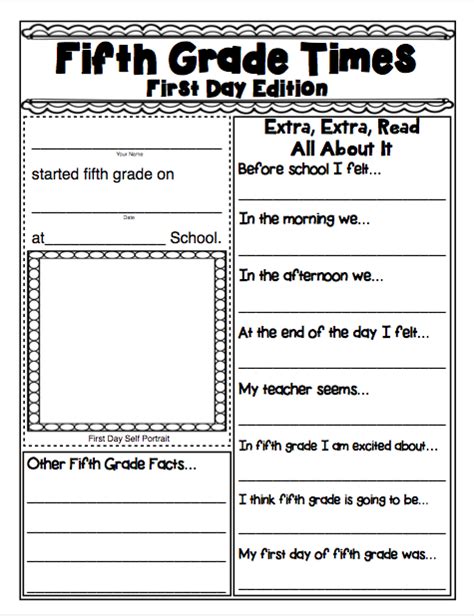 Back To School Activities Fifth Grade Back To School Has Never Been