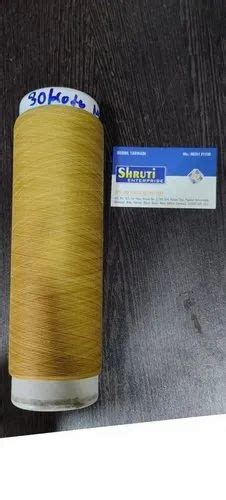 Dull Yellow 30 Kota Multi Dyed Polyester Yarn For Textile Industry At