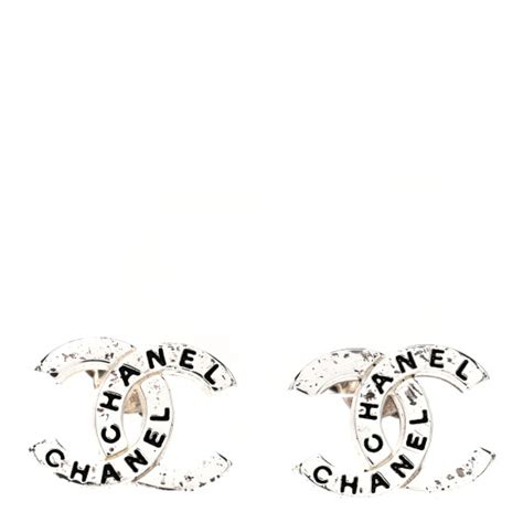 CHANEL CC Logo Earrings Silver 1199881 | FASHIONPHILE