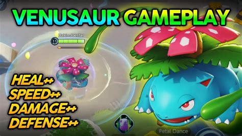 Venusaur Solo Rank Gameplay Side Lane Damage Speed Defense