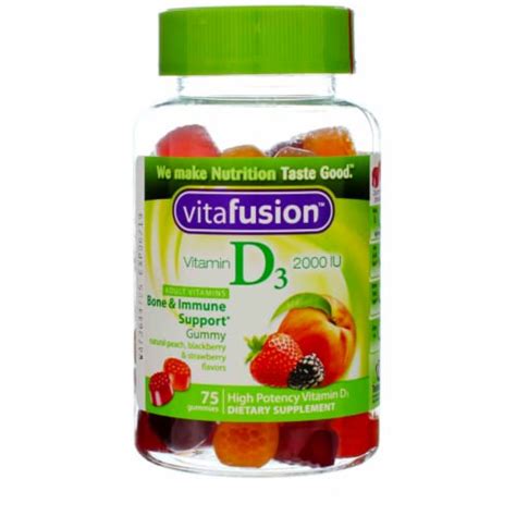 Vitafusion Vitamin D3 Gummy Vitamins Dietary Supplement Peach