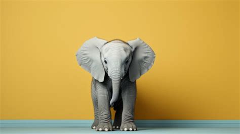 Premium Photo Extreme Minimalist Photography Of A Cute Elephant