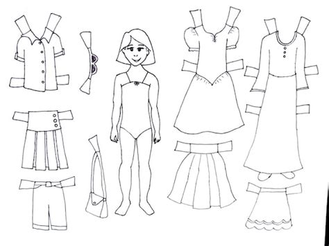 Paper Doll Coloring Page