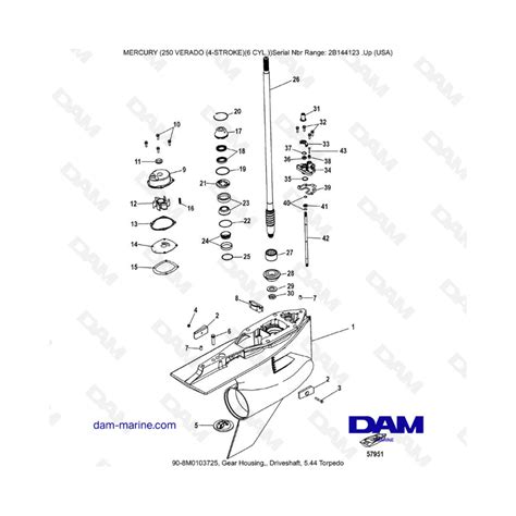 Mercury Verado Gear Housing Driveshaft Torpedo