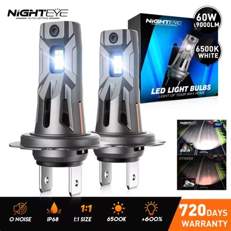 Nighteye X H Led Motorcycle Headlight Smd Canbus Free Lm K