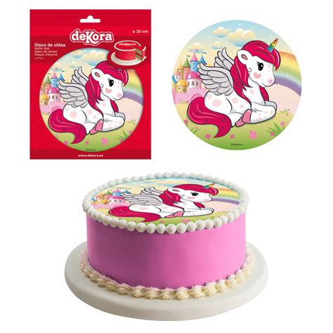 Oblea Para Tartas Unicornio Dekora Sin Trazas De Leche Tienda Sin