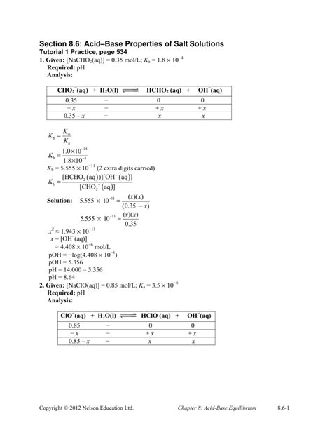 Nelson Chemistry 12 Solution Manual 8 6