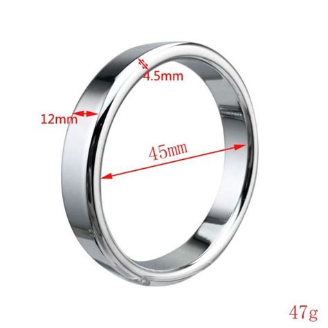 GAINE DE PENIS 45mm Anneau de pénis en acier inoxydable anneau de