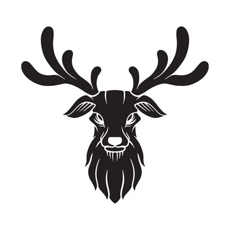 ilustración de cabeza de venado en ilustración de insignia de logotipo