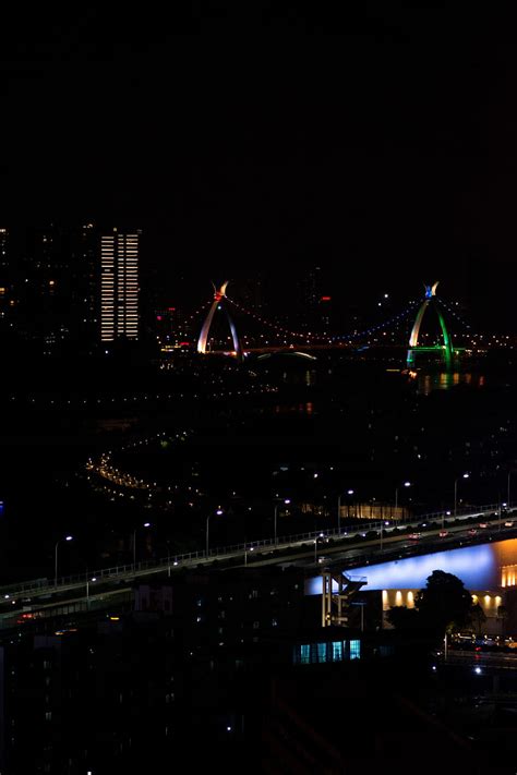 Japan City Cityscape Night Architecture Reflection Skyline