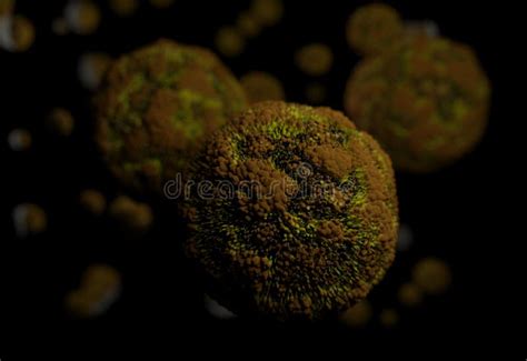 Bacteria Virus Cell 3d Illustration Stock Illustration Illustration