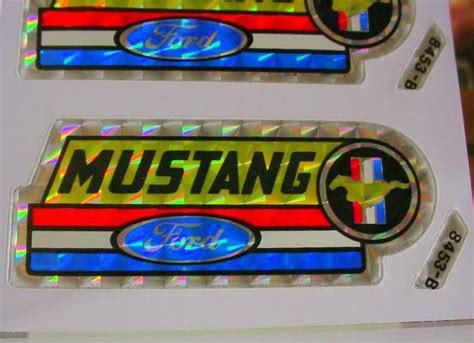 Buy Lot of 24 FORD MUSTANG VINTAGE DECAL Stickers HOLOGRAPHIC really ...