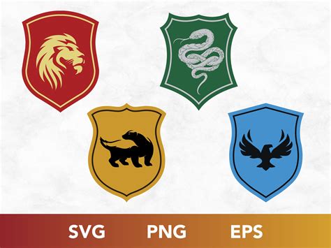 Hogwarts House Crests Simple