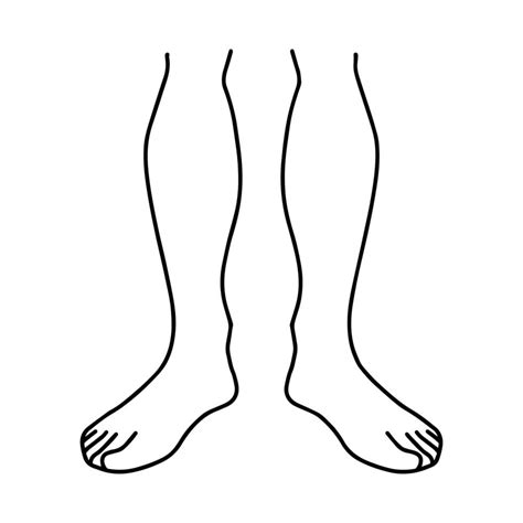 human leg clipart black  white