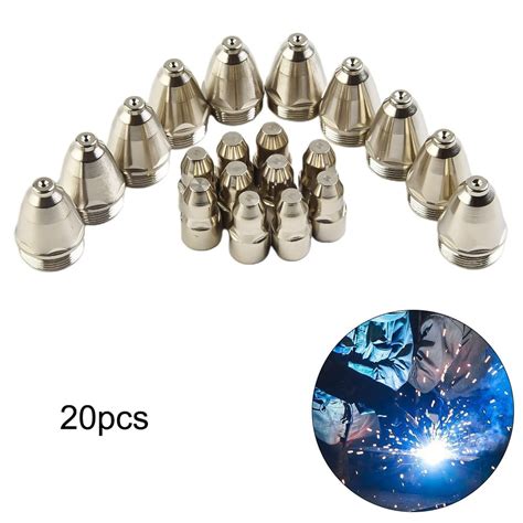 Qiya 20pcs Set P80 Plasma Cutting Torch Consumable Cutting 60A 80A 100A