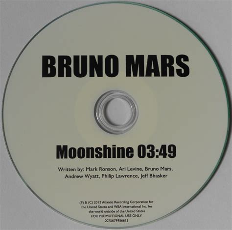 Bruno Mars - Moonshine (CDr, Single, Promo) | Discogs