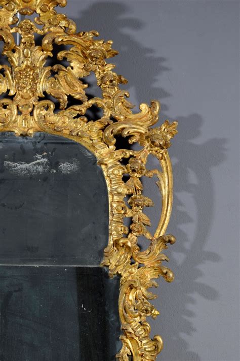 Miroir Baroque En Bois Sculpt Et Dor La Mecca Italie Milieu Du