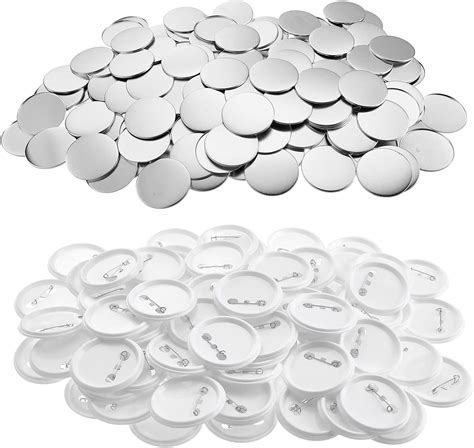 Alldeer 100 Sets 75mm3 Inch Button Making Supplies Blank