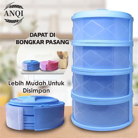 Jual Anqi Rak Makanan Susun Tetap Hangat Meal Cover Tudung Saji