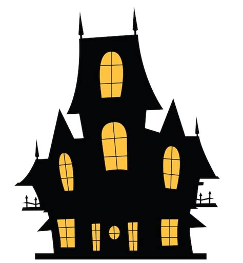 Premium Vector | Halloween haunted house silhouette