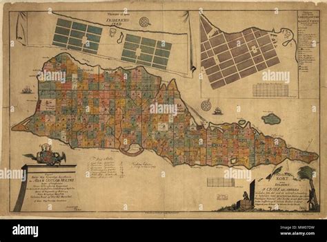 . English: A 1754 map of the island of St Croix by Danish cartographer ...