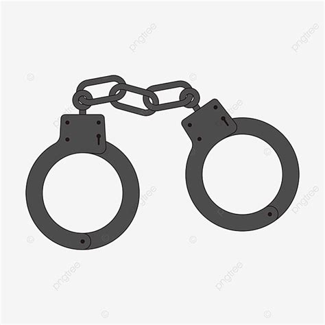 Dark Gray Vector Art PNG, Dark Gray Vector Handcuffs Clipart Material ...